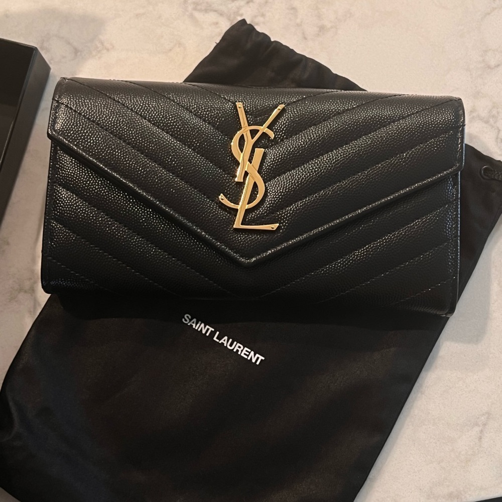 NWT YSL Cassandre Matelassé large flap wallet 🖤✨